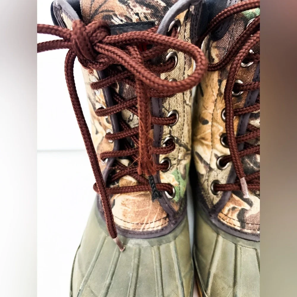 Timber Wolf Thermo Lite Kids Camo Steel Shank Hunting Boots Size 1